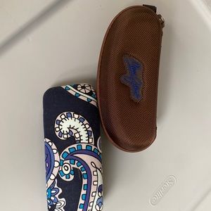 2 glad cases one blue floral Vera Bradley Maui Jim